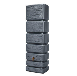 Image 4: Dark Grey Slim Stone Wall Tank 350 Litres